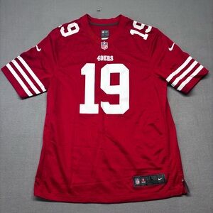 Nike Men Size L San Francisco 49ers Deebo Samuel #19 Red On Field NFL Jersey